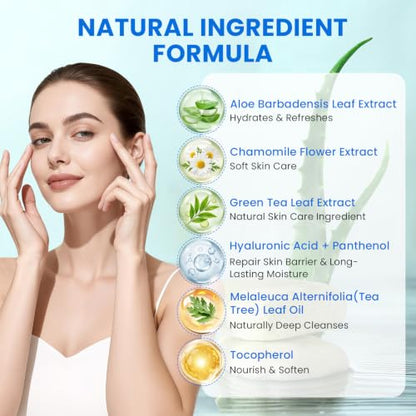 240PCS (3 Boxes) Eyelid Cleansing Wipes, Tea Tree Oil Gentle Cleansing Cloths, Gentle Daily Facial Cleansing Wipes for Sensitive Skin, Alcohol Free Moisturizing Eye Area Cleansing Wipes Bulk Pack - size: 1 Count (Pack of 240)