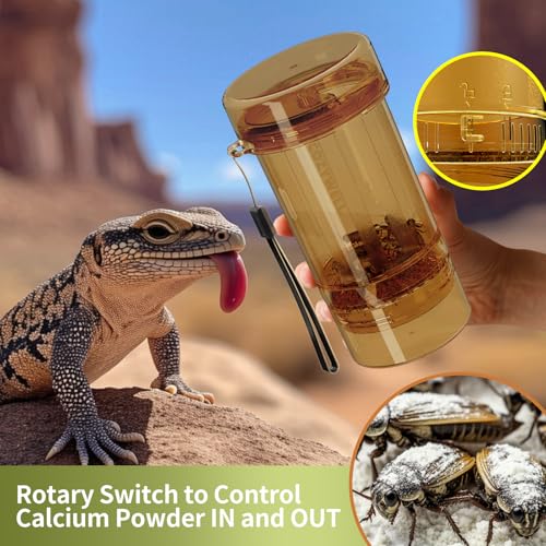 Cricket Calcium Powder Mixer Even Coating Calcium Shaker for Reptiles | Easy to Use,Portable,Calcium Saving,Durable