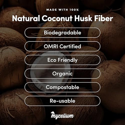Mycelium Coco Coir Brick Mushroom Growing Kit I Expandable Organic Coconut Fiber Substrate I Indoor Mushroom Cultivation for Starter & Pro Home Growers I OMRI Certified & Non-GMO, 10lbs - style: Mushroom Cultivation