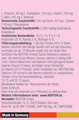 Nekton Crested Gecko Strawberry Pleasure Complete Diet 700g / 24.69oz - size: 1.54 Pound (Pack of 1)