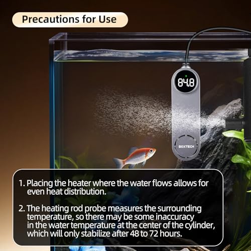Submersible Aquarium Heater, Fish Tank Heater, for 5-20 Gal(75W) | Ceramic-Metal, with External Control and Digital Thermostat, Overheat Protection, Safe to Use, Adjustable Temperature