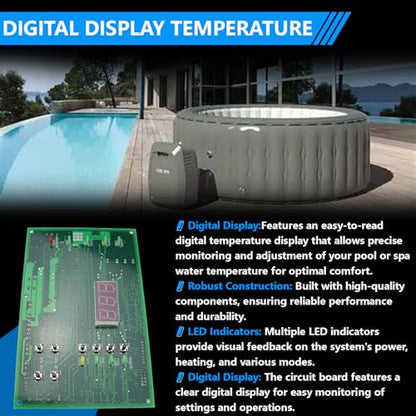 472100 Temperature Controller Circuit Board for Pentair MiniMax NT Series | Pool and Spa Heater, Includes a New Keypad for MiniMax NT LN 200 250 300 400, 2026 Upgraded Digital Display Replacement