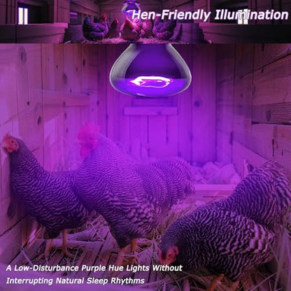 Reptile Moonlight Bulb,60W Soft Purple Night Light for Terrariums