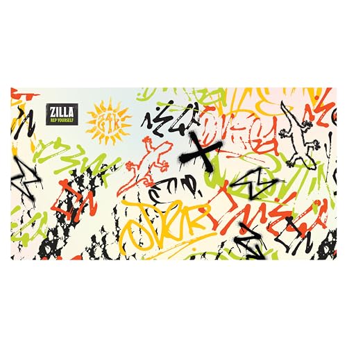 Zilla 24kGoldn Graffiti Print Terrarium Background Screen 20" x 10.625" - size: 20" x 10.625"