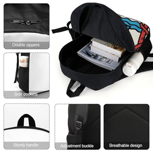 Snake Totem Pole Laptop Bag 17 Inch Back Pack Travel Backpack Sports Work Backpacks Teacher Bookbag
