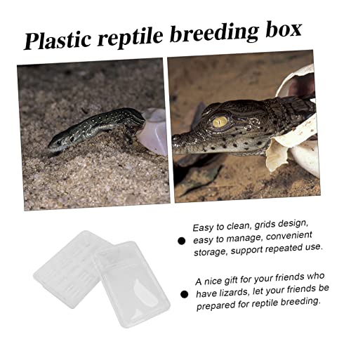 COLLBATH Hatching Reptile Breeding Box Plastic Incubation Container for Geckos Snakes and Lizards Easy to Clean and Transparent Design for Egg
