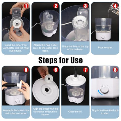 4L Reptile Humidifier Fogger for Reptiles Tank, 1 Gallon Top fill Reptile Mister with Extended Hose, Adjustable Fog Volume, Ideal for Chameleon, Snakes, Tortoises, Amphibians, Terrariums | Extended Hose for Reptile Tank and Terrarium, Adjustable Fog Outpu