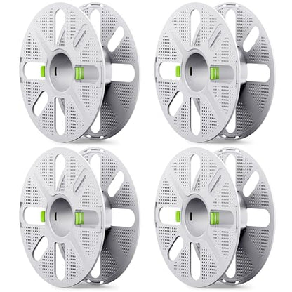 Quick-Swap Reusable Spool for Refill Filament, Two-Finger Press Design, Compatible with Bambu Lab 3D Printers, 4 pcs - color: Reusable Spool S1*4, size: With Spool