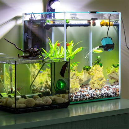 Toddmomy Silent Mini Submersible Aquarium Fountain Pump Waterfall Pump for Fish Tank Terrarium Hydroponics Quiet Side Suction Design for Indoor and Outdoor Use