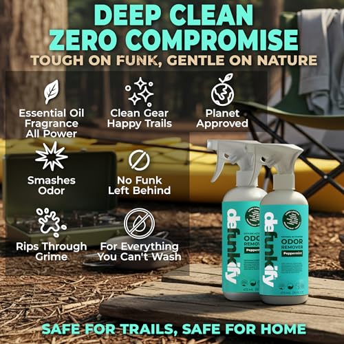 Defunkify Peppermint Odor Eliminator Spray, Shoe & Carpet Deodorizer, 32oz