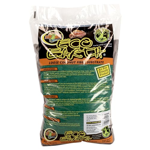 Zoo Med Eco Earth Loose Coconut Fiber Substrate | For Reptiles, For Amphibians, For Small Animals, For Insects, For Terrariums - size: 8 quart