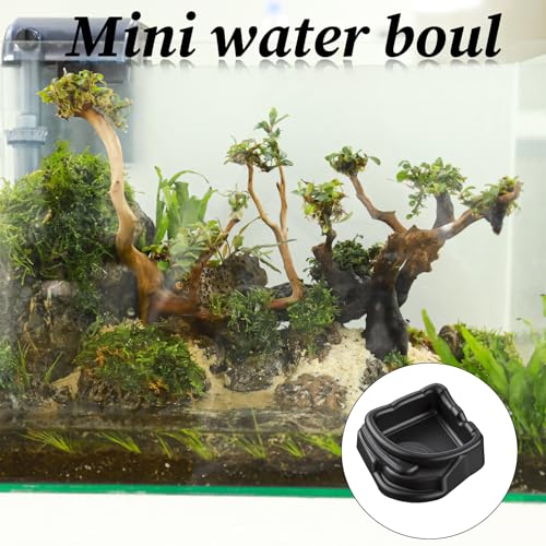 6 Pcs Spider Micro Water Bowl, Mini Resin Dish Tiny Bowl Enclosure Accessories for Tarantula, Spider, Hermit Crab, Millipede, Tiny Reptile (1.65" D, 0.59" H)