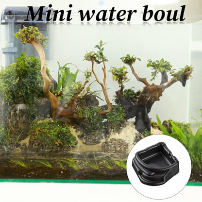 6 Pcs Spider Micro Water Bowl, Mini Resin Dish Tiny Bowl Enclosure Accessories for Tarantula, Spider, Hermit Crab, Millipede, Tiny Reptile (1.65" D, 0.59" H)
