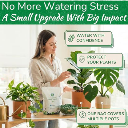 Houseplant Smart Gravel, Reusable Drainage Rocks for Potted Plants, 32 oz