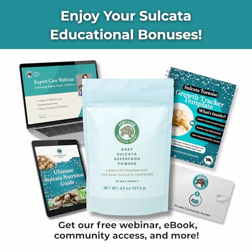 Baby Sulcata Food with Calcium - Human Grade Scientifically Formulated Diet for Healthy Growth - 4.5 oz 30-Day Supply for All Grassland Tortoises! - size: 4.5 Ounce (Pack of 1)
