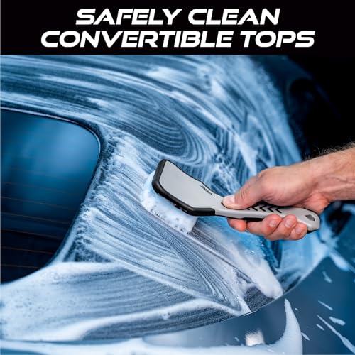 VIKING Upholstery Cleaner Scrub Brush Accessory for Cars | Cleaning Brush for Seat Covers and Car Detail Kit, Ergonomic Grip