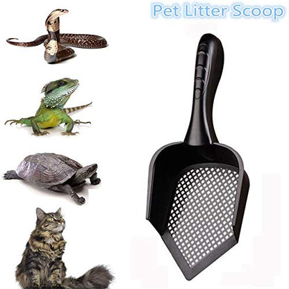 Cat Scooper Fine Sand Sifter Kitty Litter Scoop Sifter Kitty Litter Shovel Pointed End Cat Litter Scoop Pet Reptile Terrarium Bedding Litter Cleaner Corner Scoop Pet Poop Net Shovel Kit - color: Hole: 3.0mm