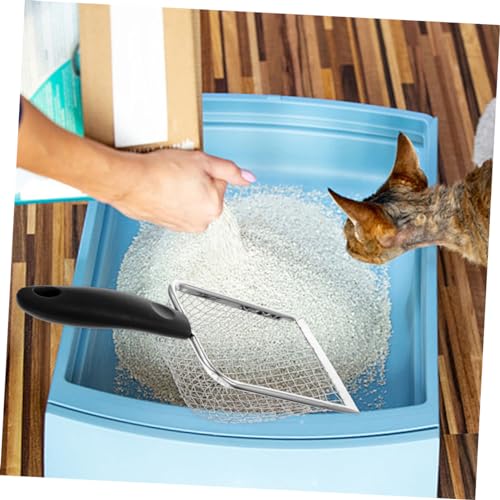 KESYOO Stainless Steel Cat Litter Scoop Fast Sifting Reusable Litter Shovel for Easy Cleaning of Cat and Reptile Waste Durable Pet Supply with Non Stick Design Mesh