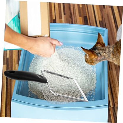KESYOO Stainless Steel Cat Litter Scoop Fast Sifting Reusable Litter Shovel for Easy Cleaning of Cat and Reptile Waste Durable Pet Supply with Non Stick Design Mesh