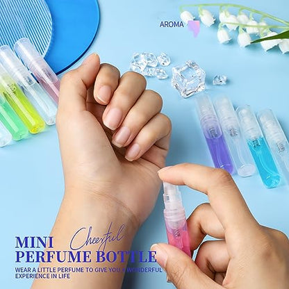 Fandamei 3ml Mini Spray Bottle, 10 Pack 3ml Mini Clear Plastic Spray Bottle Empty, Fine Mist Refillable Mini Perfume Bottle, Perfume Atomizer, Small Empty Sample Containers for Travel Portable - size: 3ml