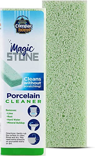Compac Home Magic-Stone Porcelain Cleaning Stick - Toilet Bowl Cleaner, Handy Toilet Cleaner Easily Scrubs/Removes Stubborn Lime Stains from Porcelain or Bathroom Fixtures, 2 Count - size: 2 Count (Pack of 1), style: Without Handle