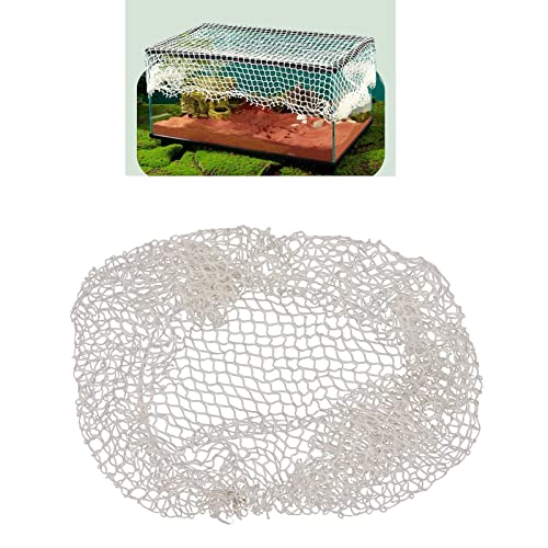 Aquarium Escape Proof Net, Professional Prevents Jumping DIY Air Mesh Cover with Upgraded Telescopic Buckle, for Fish Jar Reptile Jar Bird Cage - size: L