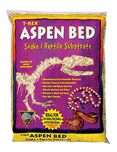 T-Rex Reptile Terrarium Substrate Bedding - Aspen Bed (5qt) - size: 5qt