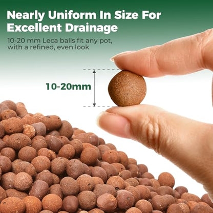 T4U LECA Clay Pebbles for Plants 2.3 QT,Indoor Clay Balls for Hydroponics (10) - size: 10