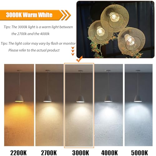 winsaLED 12 Pack LED Edison Bulb 40 Watt Equivalent, Non-Dim, 4W ST19 3000K | Warm White LED Light Bulb, 450LM, E26 Base, CRI 90 - color: 3000k-warm White