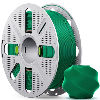 PLA Basic, Pre-Dried Filament with Quick-Swap Reusable Spool 1kg (2.2lbs), 1.75mm 3D Printing Filament, Compatible with Bambu Lab 3D Printers – Mistletoe Green - color: Mistletoe Green With Spool, size: With Spool