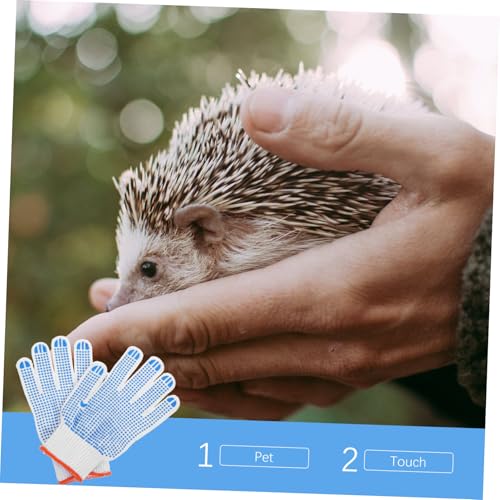 Vaguelly Thickened Gloves for Animals Scratch Resistant Gardening Gloves with Breathable Resistant Material Suitable for Handling Dogs Cats Birds Reptiles Random Color Pair Random Color