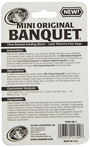 Zoo Med Laboratories AZMBB2 Mini Banquet Block Feeders, Fish, 0.02 pounds (Pack of 2) - size: 0.05 Ounce (Pack of 12)