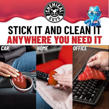 Chemical Guys, Sticky Icky Car Cleaning Gel, Apple & Strawberry, 4 Pack - size: 3.5 Ounce (Pack of 4), style: Various