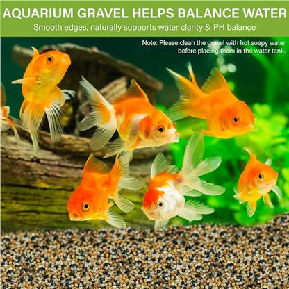 NUPICK 6 lb Aquarium Gravel, 1/4" Ph-Natural Pea Gravel for Fish Tank | Small River Rocks for Plants, Decorative Aquarium Pebbles for Vase, Landscaping, Succulent, Cactus, Terrarium,Bird Bath - size: 6 lb