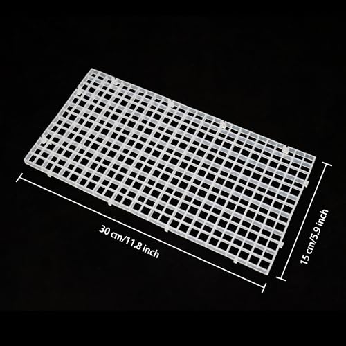 Aquarium Fish Tank Bottom Isolation 8 Pcs, Plastic Egg Crate Grid | Divider Tray Egg (S 8pcs) - size: S 8pcs