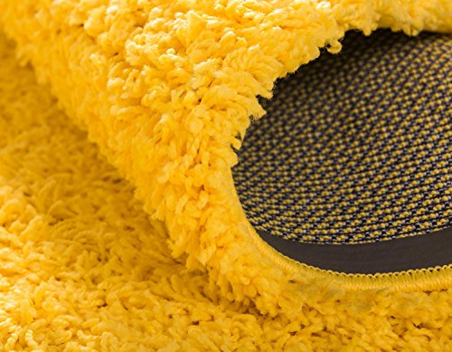 Unique Loom Solid Shag Collection Area Rug (2' x 6' 5" Runner, Tuscan Sun Yellow) - color: Tuscan Sun Yellow, size: 2' x 6'5" (Runner)