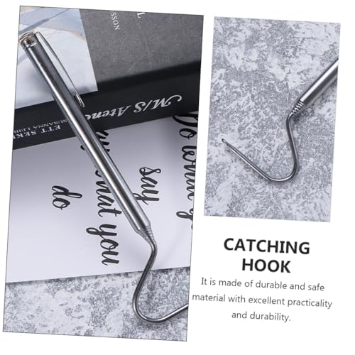 Beaupretty 2pcs Stainless Steel Telescopic Snake Catching Hooks Portable Reptile Grabber Tools with Smooth Safe Hook Design for Easy Handling and Secure Capture
