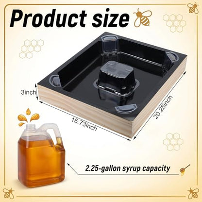 Geetery 2 Set 10 Frame Bee Top Feeders for Beehives Unassembled Leakproof Refillable Beekeeping Top Feeder with Corner and Central Chimney Feeding System for Outside Beekeeping Supplies
