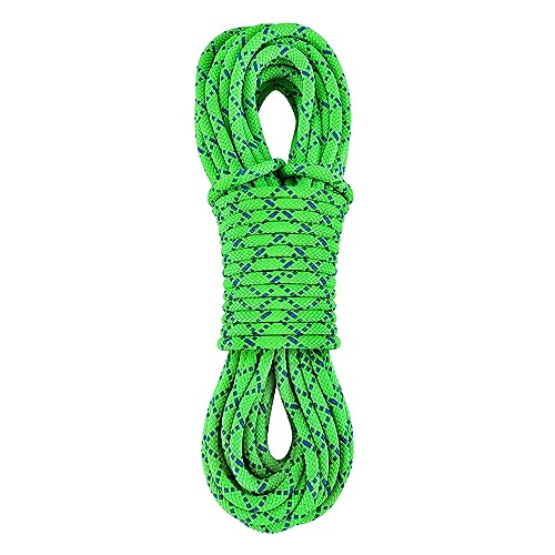 8mm Accessory Cord (5/16in) 6M(20ft) Prusik Cord Short Rope CE/UIAA Double Braid Pre Cut Nylon Accessories Cave Rappelling Rope Rescue Anchor Dock Lines for Boating Tree Pulling Hoist Rigging - color: Green 8mm, size: 20FT(6M)