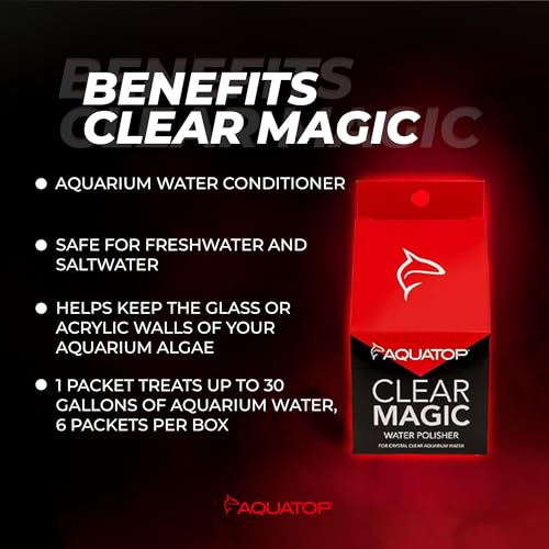 Aquatop Clear Magic Water Polisher - Safe for Freshwater and Saltwater Aquariums - May be added once a week - Easier Pick up by your Aquarium