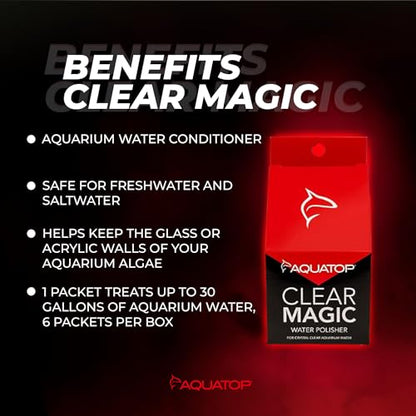 Aquatop Clear Magic Water Polisher - Safe for Freshwater and Saltwater Aquariums - May be added once a week - Easier Pick up by your Aquarium