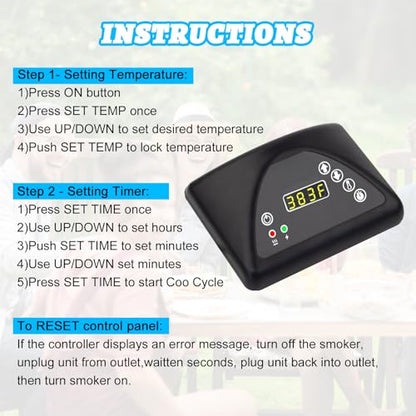 9907160014 Digital Control Board Panel kit for Masterbuilt Electric Smoker Parts MB20071317/ 20071117/21071218