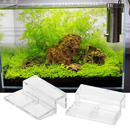 TOPINCN Aquarium Glass Cover Holder, 20Pcs Acrylic Clips, Transparent, 12mm - size: 12mm
