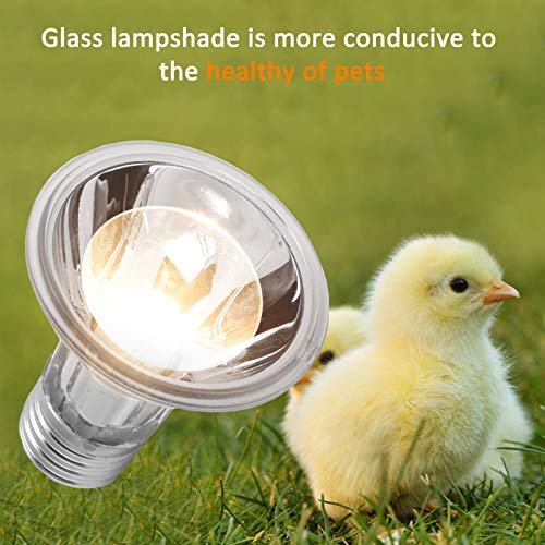 Reptile Sun Lamp, Full Spectrum Light Self Ballasted Vapor Basking Spot Light Bulb Visual Light Heat UBA UVB Sunbathe Bulb for Reptile Amphibian(75W) Heat Lamps