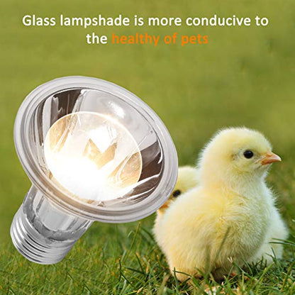 Reptile Sun Lamp, Full Spectrum Light Self Ballasted Vapor Basking Spot Light Bulb Visual Light Heat UBA UVB Sunbathe Bulb for Reptile Amphibian(75W) Heat Lamps