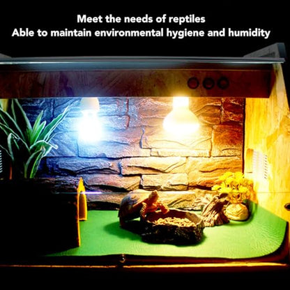 Yosoo Reptile Carpet Terrarium Liner Reptile Mat for Lizard Terrarium Bedding with Washable Reusable Polyester for Snakes Tortoises Lizards (80 * 40cm) - size: 80*40cm