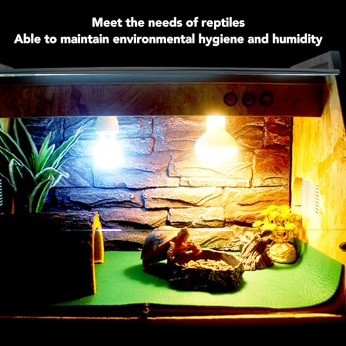 Yosoo Reptile Carpet Terrarium Liner Reptile Mat for Lizard Terrarium Bedding with Washable Reusable Polyester for Snakes Tortoises Lizards (80 * 40cm) - size: 80*40cm