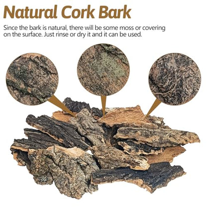 BNOSDM Reptile Cork Bark Substrate Tortoise Bedding for Lizard, Crested Gecko
