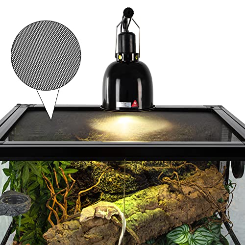 Full Vision Glass Reptile Terrarium 27 Gallon, Double Hinge Door with Screen Ventilation Reptile Tank 24"x16"x16" (Knock-Down) - style: 24"x16"x16"(27 Gal)