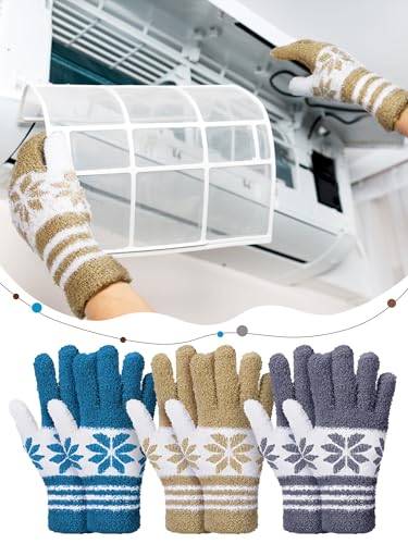 Patelai 3 Pairs Microfiber Dusting Gloves for Plants Leaf, Large | Gray, Dark Blue, Khaki, White,Plant Cleaning Gloves, Reusable Washable Gloves,House Furniture Blinds Dusting - color: Gray, Dark Blue, Khaki, White, size: Large